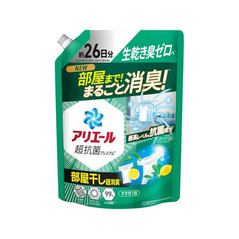 P&G アリエールジェル 部屋干し 詰替 超特大サイズ 625g 1個(ご注文単位1個)【直送品】