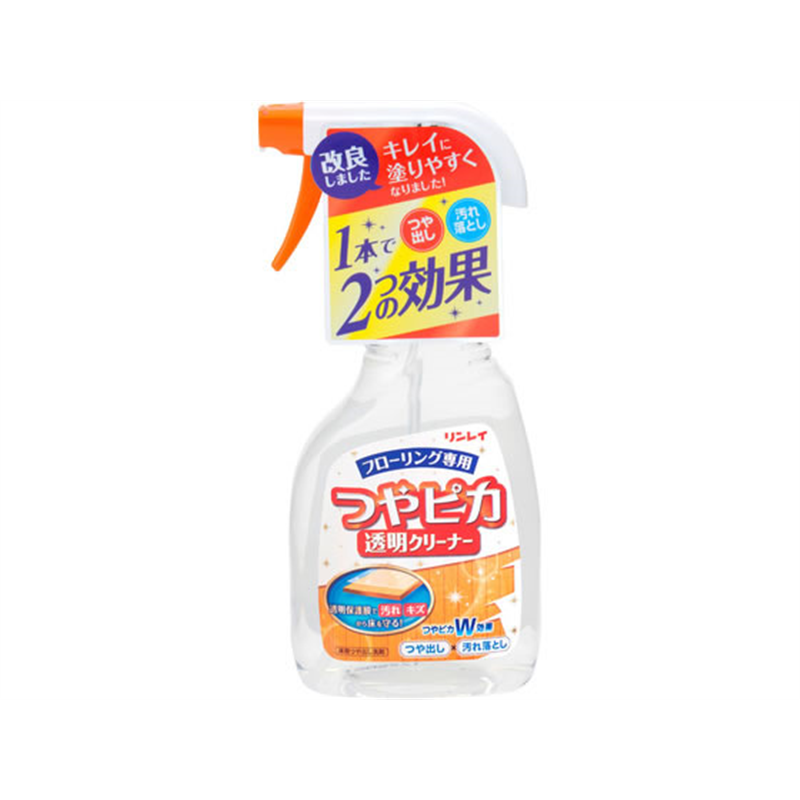 リンレイ つやピカ透明クリーナー フローリング用 本体スプレー 500mL 1本（ご注文単位1本）【直送品】