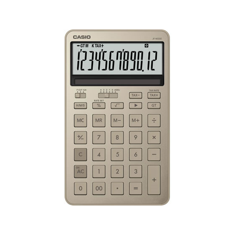 カシオ計算機 スタイリッシュ電卓 ジャストサイズ シャイニーゴールドJF-M200-GD-N 1台（ご注文単位1台）【直送品】