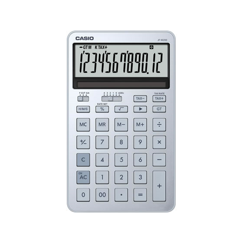 カシオ計算機 スタイリッシュ電卓 ジャストサイズ アイスブルーJF-M200-BU-N 1台（ご注文単位1台）【直送品】