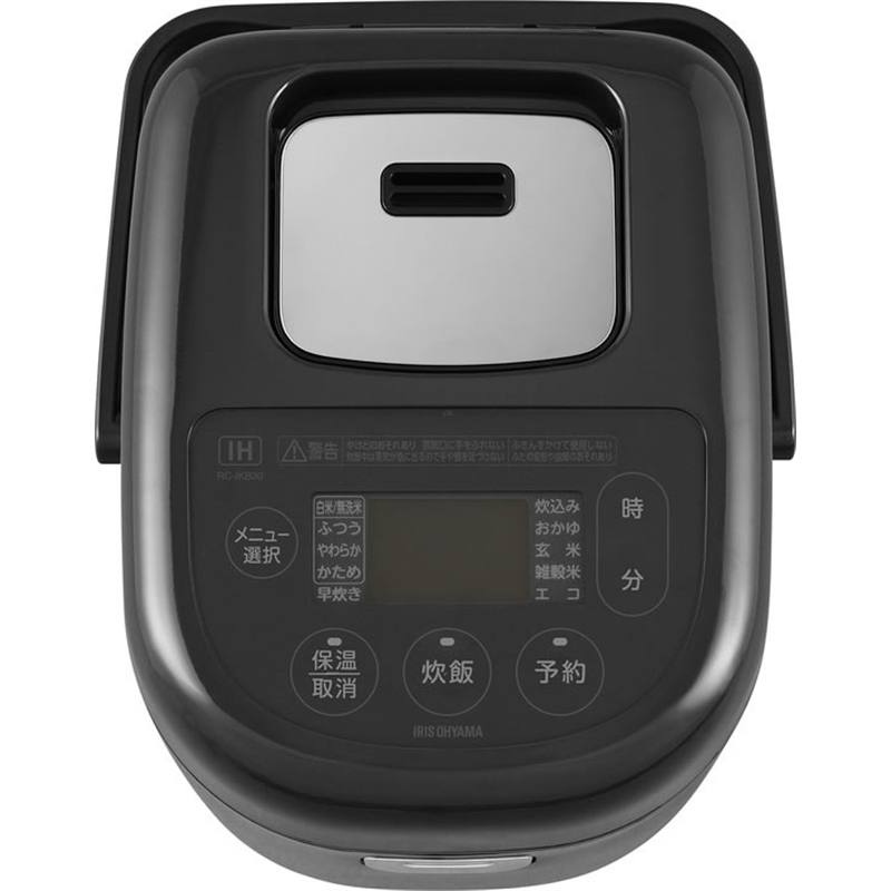 アイリスオーヤマ IHジャー炊飯器 3合 ブラックRC-IKB30-B 1台(ご注文単位1台)【直送品】