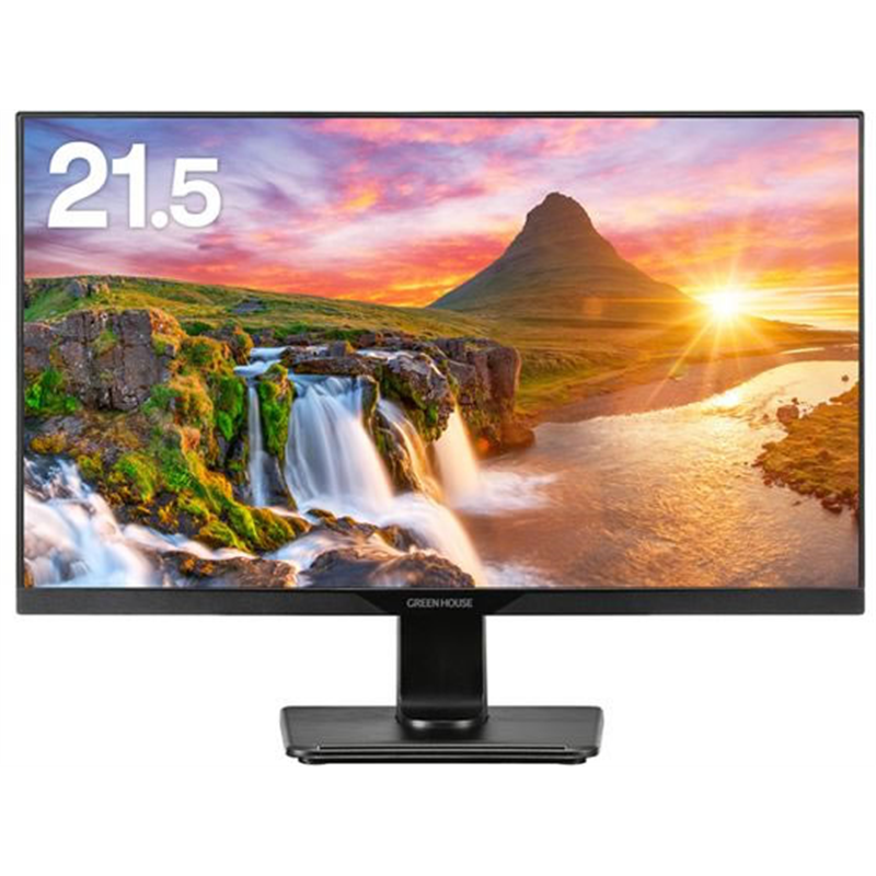 グリーンハウス 21.5型ワイド 液晶ディスプレイGH-LCW22L-BK 1台（ご注文単位1台）【直送品】