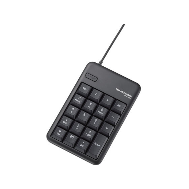 エレコム 2ポートUSB2.0HUB付USBテンキーボードTK-TCM012BK 1個（ご注文単位1個）【直送品】