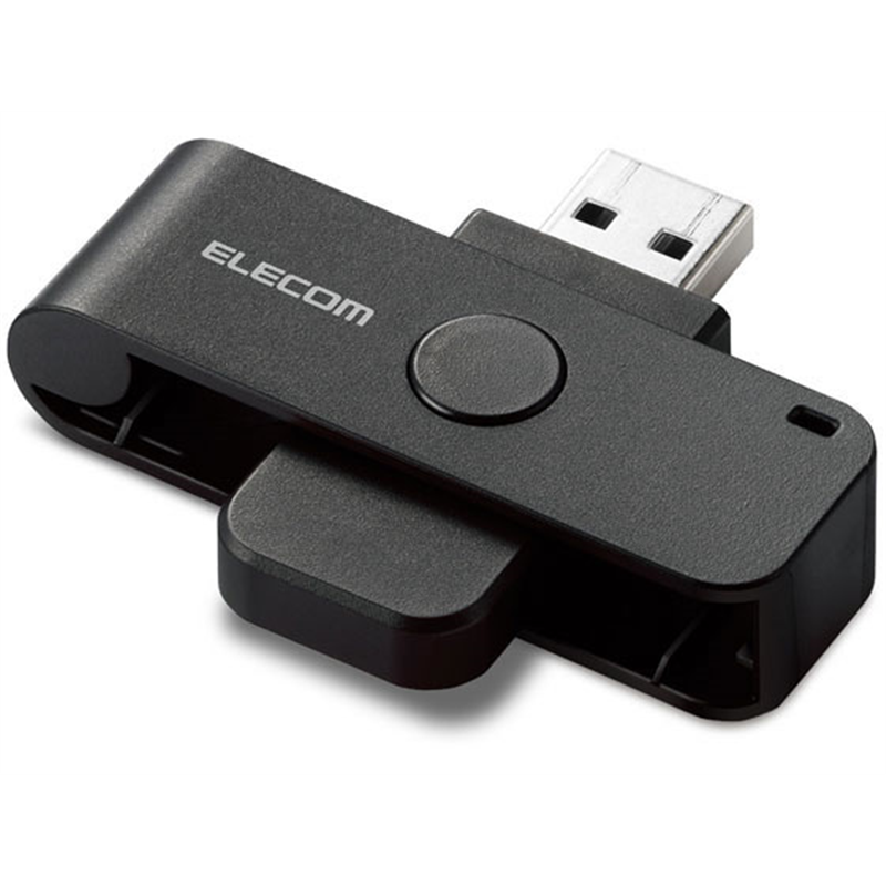 エレコム ICカードリーダー 接触式 確定申告MR-ICD102BK 1個（ご注文単位1個）【直送品】