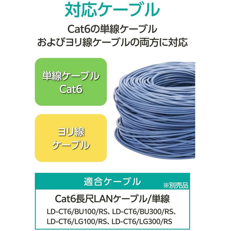 エレコム RJ45コネクタCat6 10個 ハーフクリアLD-6RJ45T10/T2 1パック（ご注文単位1パック）【直送品】