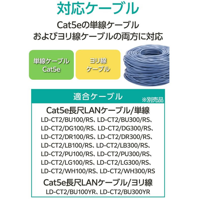 エレコム RJ45コネクタCat5e 10個 金メッキ ハーフクリアLD-RJ45T10/T2 1パック（ご注文単位1パック）【直送品】