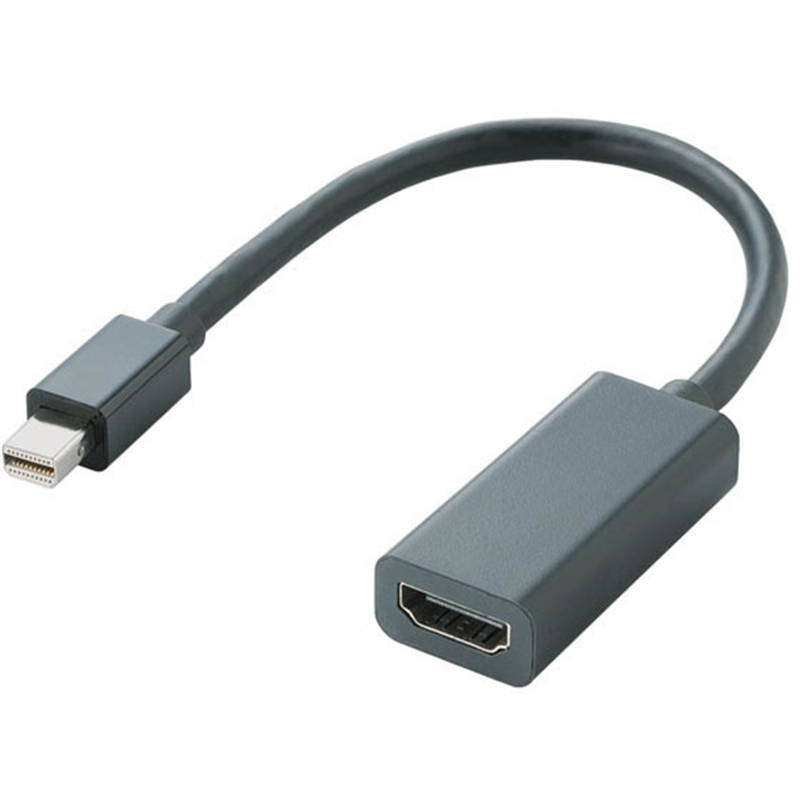 エレコム Mini DisplayPort-HDMI変換アダプタAD-MDPHDMIBK 1個(ご注文単位1個)【直送品】
