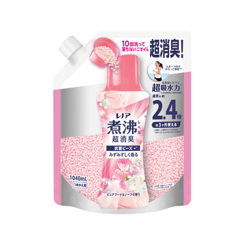 Ｐ&Ｇ レノア 煮沸レベル 消臭抗菌ビーズ ピュアブーケ&ソープの香り 詰替 1040mL 1個（ご注文単位1個）【直送品】