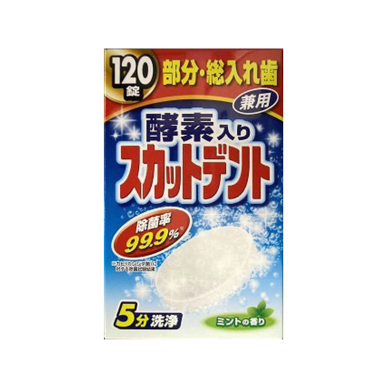 ライオンケミカル スカットデント 入れ歯洗浄 120錠 1箱（ご注文単位1箱）【直送品】