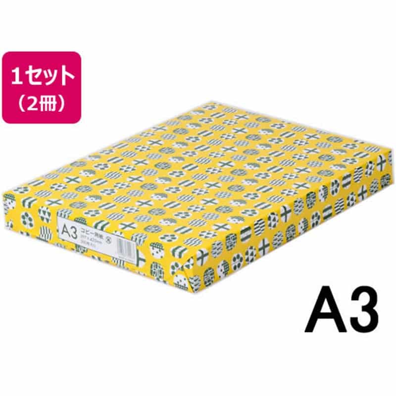Forestway コピーペーパー ノルディック A3 500枚×2冊 1セット（ご注文単位1セット）【直送品】