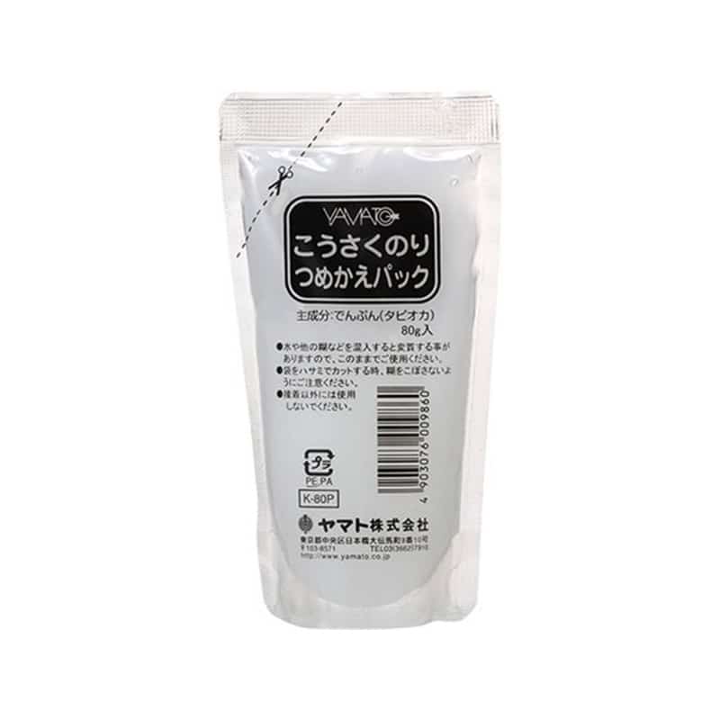 ヤマト こうさくのり つめかえパック 80gK-80P 1パック（ご注文単位1パック）【直送品】