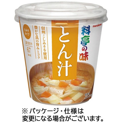 マルコメ カップ 料亭の味 とん汁 61g 18食/セット ※軽（ご注文単位1セット）【直送品】