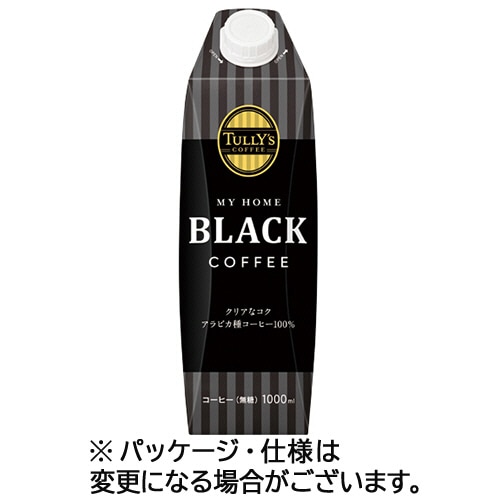 伊藤園 タリーズコーヒー マイホーム ブラックコーヒー 1000ml 紙パック(口栓付) 12本/箱 ※軽（ご注文単位1箱）【直送品】