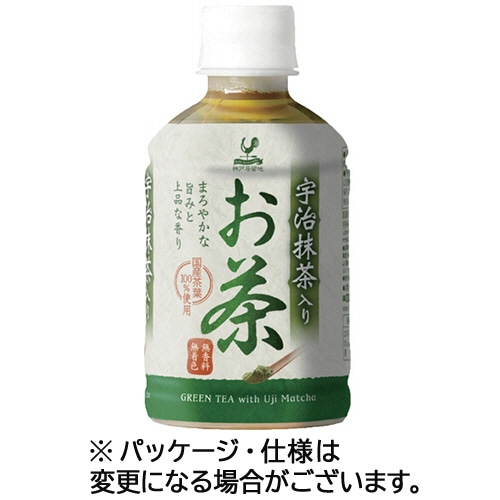 富永貿易 神戸居留地 宇治抹茶入りお茶 280ml ペットボトル 72本/箱 ※軽（ご注文単位1箱）【直送品】