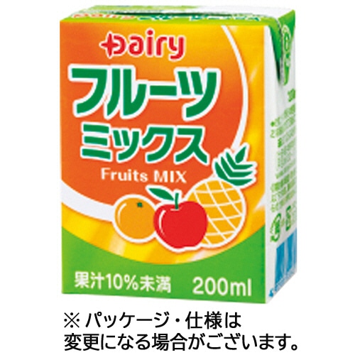 南日本酪農協同 デーリィ フルーツミックス 200ml 紙パック 24本/箱 ※軽（ご注文単位1箱）【直送品】