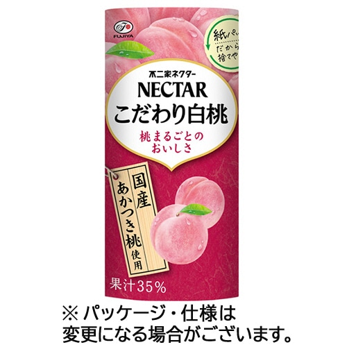 不二家 ネクターこだわり白桃 195g カートカン 24本/箱 ※軽（ご注文単位1箱）【直送品】