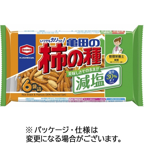 亀田製菓　減塩　亀田の柿の種　164g（6袋）　1パック（ご注文単位1パック）【直送品】