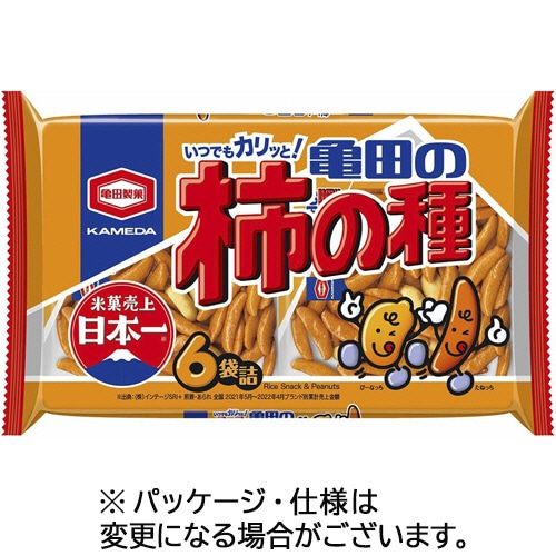 亀田製菓　亀田の柿の種　180g（6袋）　1パック（ご注文単位1パック）【直送品】