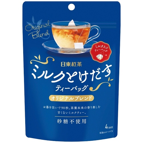 三井農林　日東紅茶　ミルクとけだすティーバッグ　オリジナルブレンド　1パック（4バッグ）（ご注文単位1パック）【直送品】