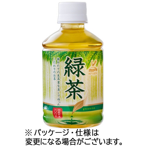富永貿易 神戸居留地 緑茶 280ml ペットボトル 1セット(144本:24本×6ケース)(ご注文単位1セット)【直送品】