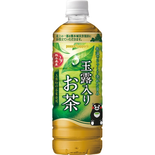 ポッカサッポロ 玉露入りお茶 600ml ペットボトル 1セット(48本:24本×2ケース)(ご注文単位1セット)【直送品】
