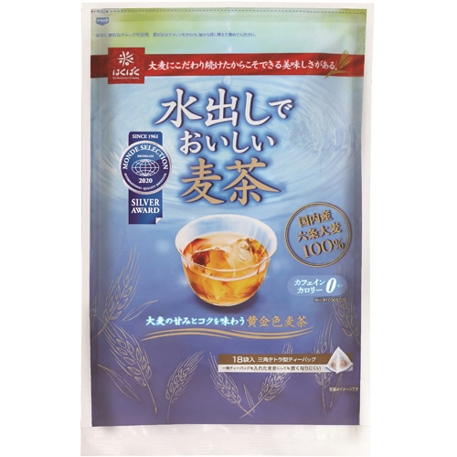 はくばく 水出しでおいしい麦茶 1セット(54バッグ:18バッグ×3袋)(ご注文単位1セット)【直送品】