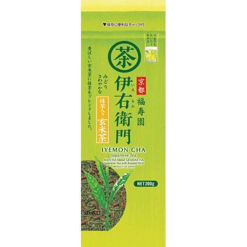宇治の露製茶　伊右衛門　抹茶入り玄米茶　200g／袋　1セット（3袋）（ご注文単位1セット）【直送品】
