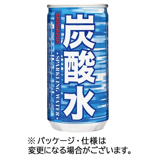 サンガリア 炭酸水 185mL 缶 1セット(120本:30本×4ケース)(ご注文単位1セット)【直送品】