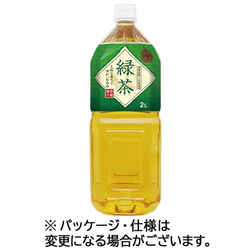 富永貿易 神戸茶房 緑茶 2L ペットボトル 1セット(18本:6本×3ケース) ※軽(ご注文単位1セット)【直送品】