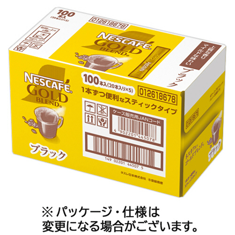 ネスレ ネスカフェ ゴールドブレンド スティック ブラック 100本/1ケース※軽(ご注文単位1ケース)【直送品】