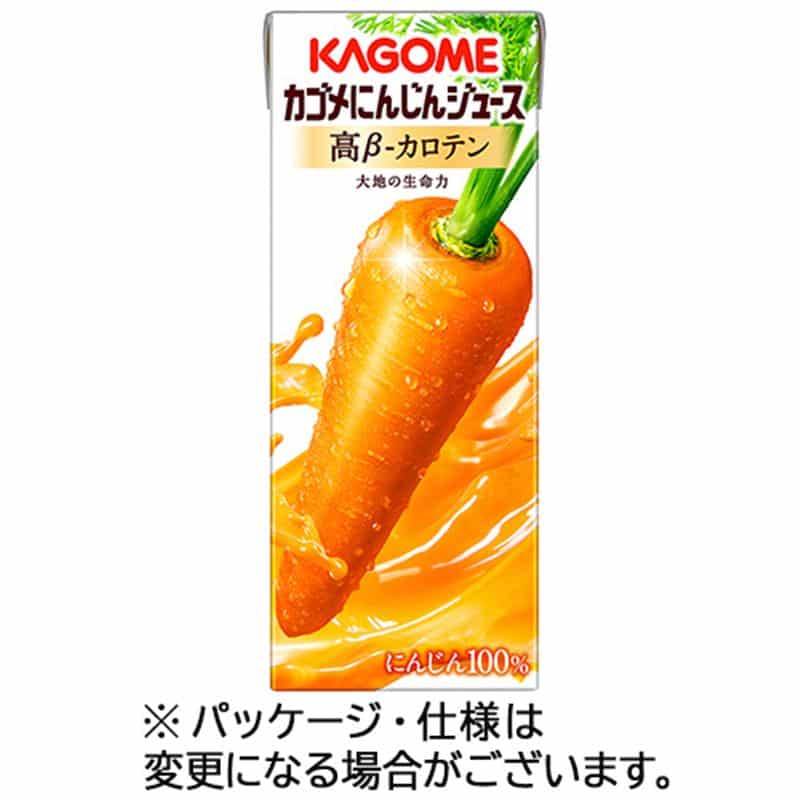 カゴメ にんじんジュース 高β-カロテン 200mL 紙パック 1ケース(24本) ※軽(ご注文単位1ケース)【直送品】