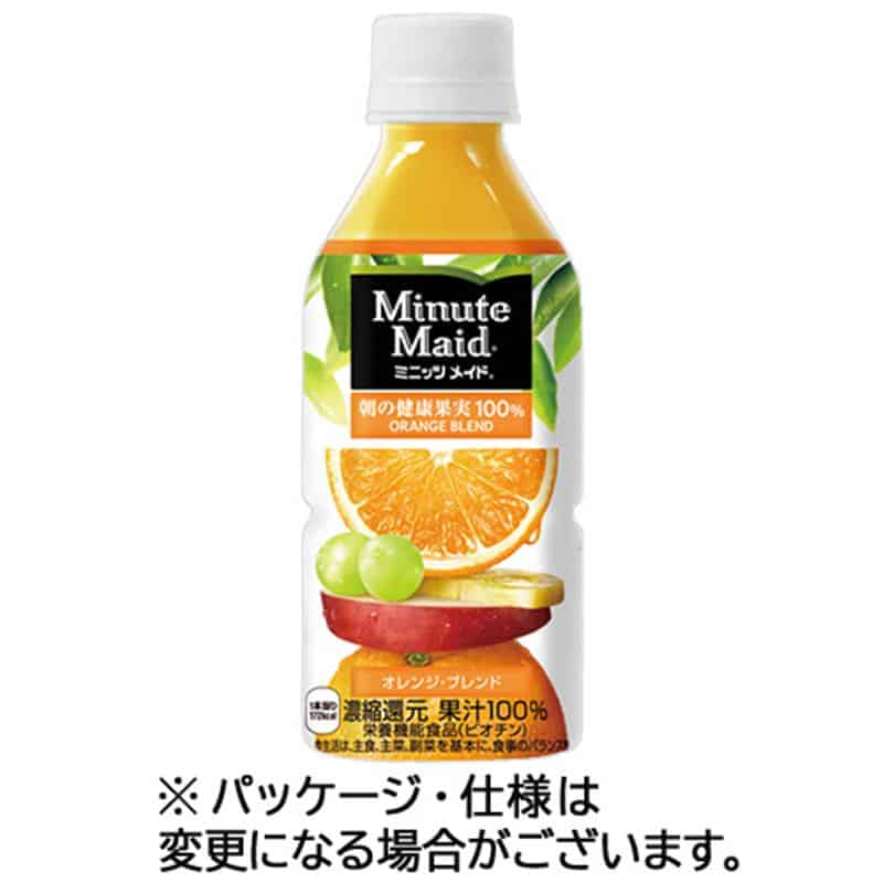 >コカ・コーラ ミニッツメイド 朝の健康果実 オレンジ・ブレンド 350mL ペットボトル 1ケース(24本) ※軽(ご注文単位1ケース)【直送品】