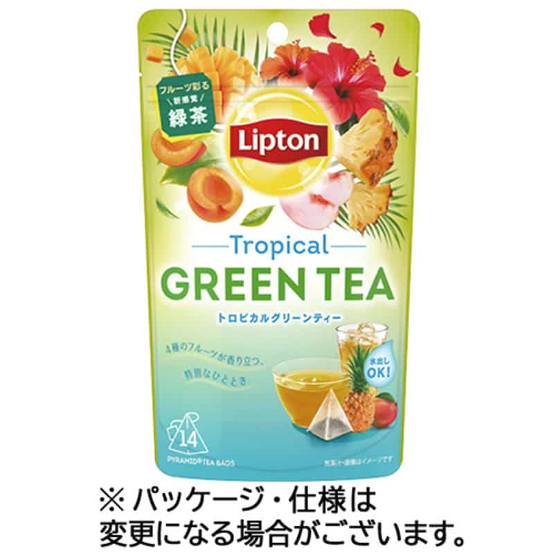 リプトン グリーンティー トロピカル ティーバッグ 1セット(42バック:14バッグ×3パック) ※軽(ご注文単位1セット)【直送品】