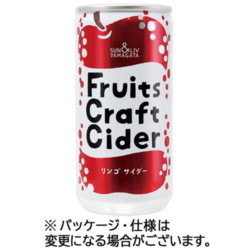 山形食品 フルーツクラフトサイダー リンゴサイダー 200mL 缶 1ケース(30本) ※軽(ご注文単位1ケース)【直送品】