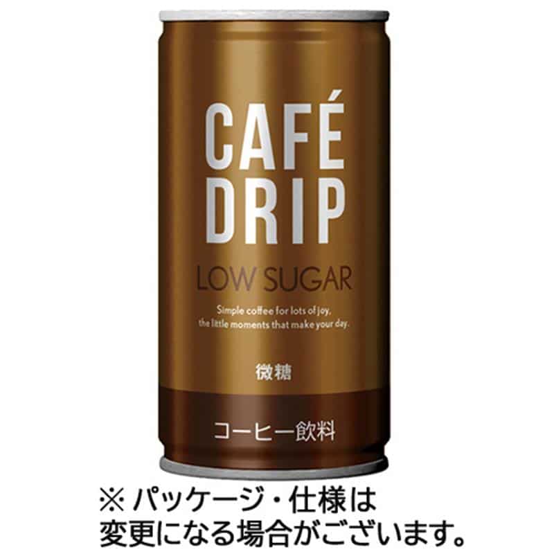富永貿易 カフェドリップ 微糖コーヒー 185g 缶 1ケース(30本) ※軽(ご注文単位1ケース)【直送品】