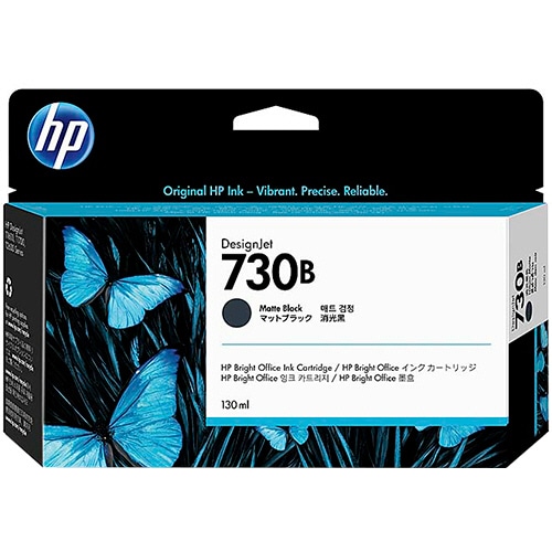 HP HP730B インクカートリッジ マットブラック 130ml 3ED45A 1個（ご注文単位1個）【直送品】
