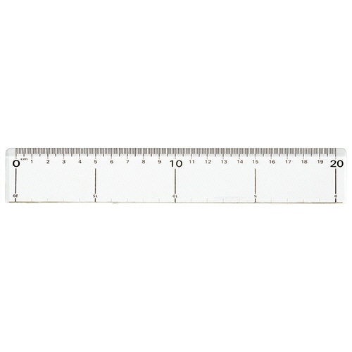TANOSEE アクリル定規 20cm 1個（ご注文単位1個）【直送品】