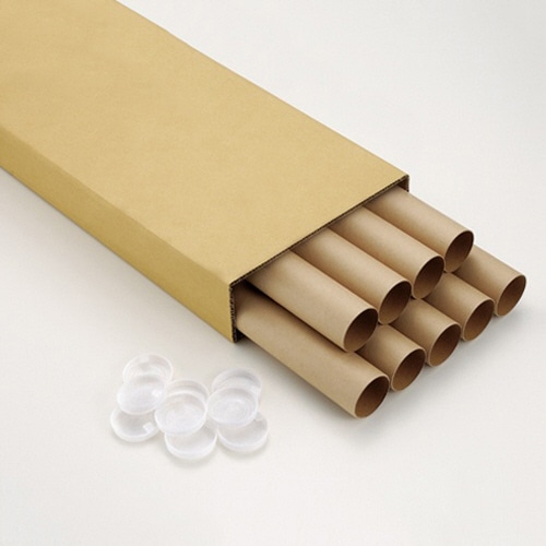 TANOSEE 製図用紙管(ポリ蓋付き) A2(550mm) 9本/箱(ご注文単位1箱)【直送品】