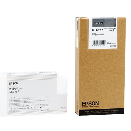 エプソン PX-P/K3インクカートリッジ ライトグレー 350ml ICLGY57 1個(ご注文単位1個)【直送品】