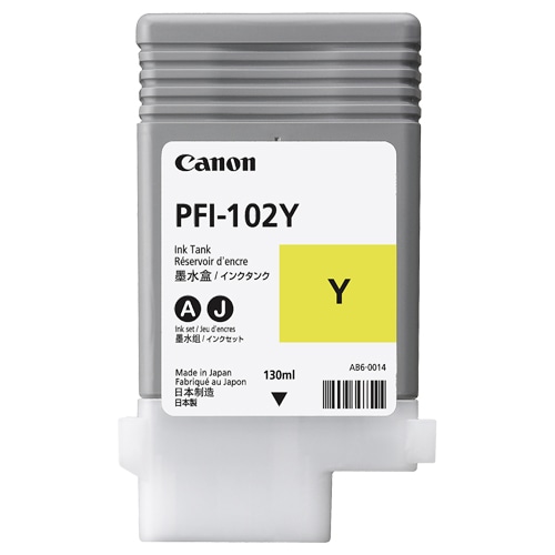 >キヤノン インクタンク PFI-102Y 染料イエロー 130ml 0898B001 1個（ご注文単位1個）【直送品】