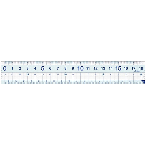 レイメイ藤井 先生おすすめ直定規(すべり止め加工付) 18cm APJ136 1個(ご注文単位1個)【直送品】