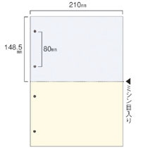 TANOSEE スマイル用LBP用紙 A4汎用カラー 2分割 4穴 500枚 2個/箱（ご注文単位1箱）【直送品】