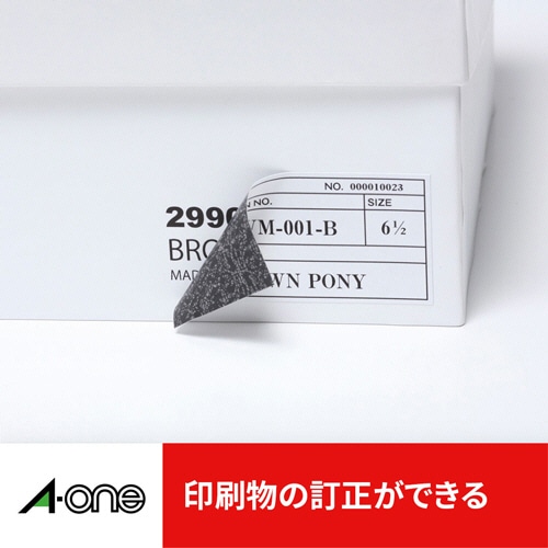 エーワン ラベルシール 各種プリンタ兼用 下地がかくせて透かしても読めない修正タイプ マット紙ホワイト A4 12面 86.4×42.3mm 四辺余白 31665 12枚/冊(ご注文単位1冊)【直送品】