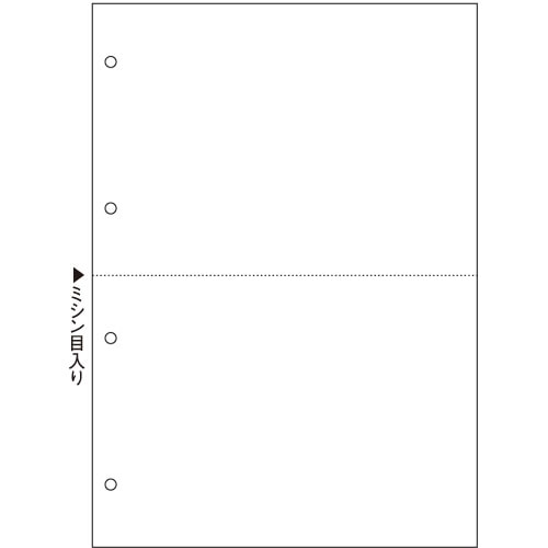 ヒサゴ マルチプリンタ帳票 エコノミープライス A4 白紙 2面 4穴 BPE2003 2500枚/箱（ご注文単位1箱）【直送品】