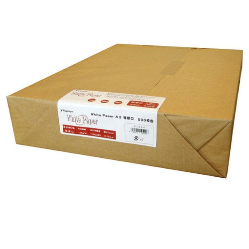 長門屋商店 ホワイトペーパー A3 特厚口 110kg ナ-524 500枚/冊(ご注文単位1冊)【直送品】