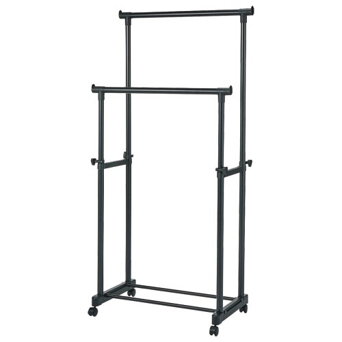 YAMAZEN パイプハンガー ダブル オールブラック MKS-W(ABK) 1台(ご注文単位1台)【直送品】