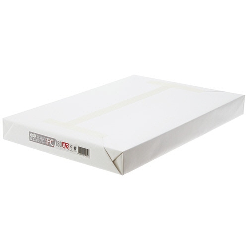 TANOSEE αエコペーパー タイプFC A3 超厚口 180g 200枚 4冊/箱（ご注文単位1箱）【直送品】