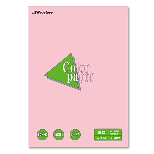 長門屋商店 Color Paper A3 厚口 桃 ナ-1321 100枚/冊（ご注文単位1冊）【直送品】