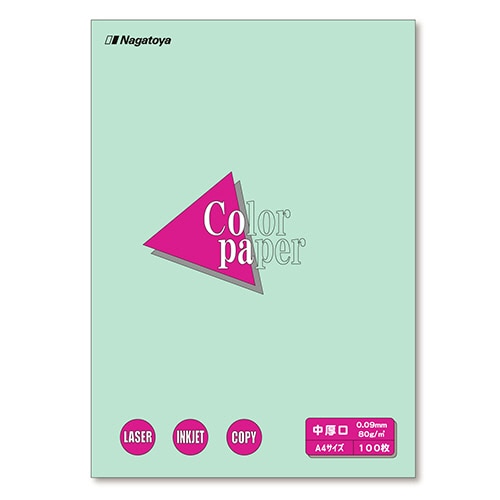 長門屋商店 Color Paper A4 中厚口 浅黄 ナ-3211 100枚/冊（ご注文単位1冊）【直送品】