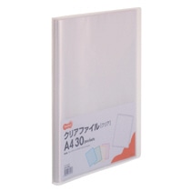 TANOSEE クリアファイル A4タテ 30ポケット 背幅17mm クリア 10冊/セット（ご注文単位1セット）【直送品】